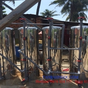 Lọc nước giếng khoan dân dụng bình inox 4