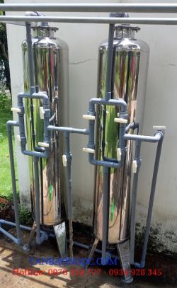 Lọc nước giếng khoan dân dụng bình inox2